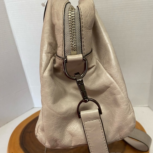 Large Rebecca Minkoff Oatmeal White Leather Tote Bag w/Shoulder Strap - Picture 3 of 14